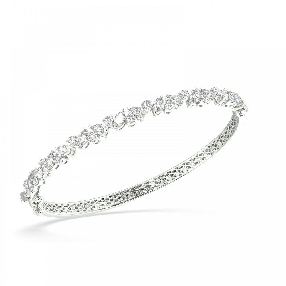 Pear/Marquise 1.49 ct Pear/Marquise diamond bracelet with 0.74 ct round diamonds