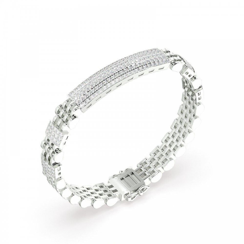 2.14 ct round diamond bracelet