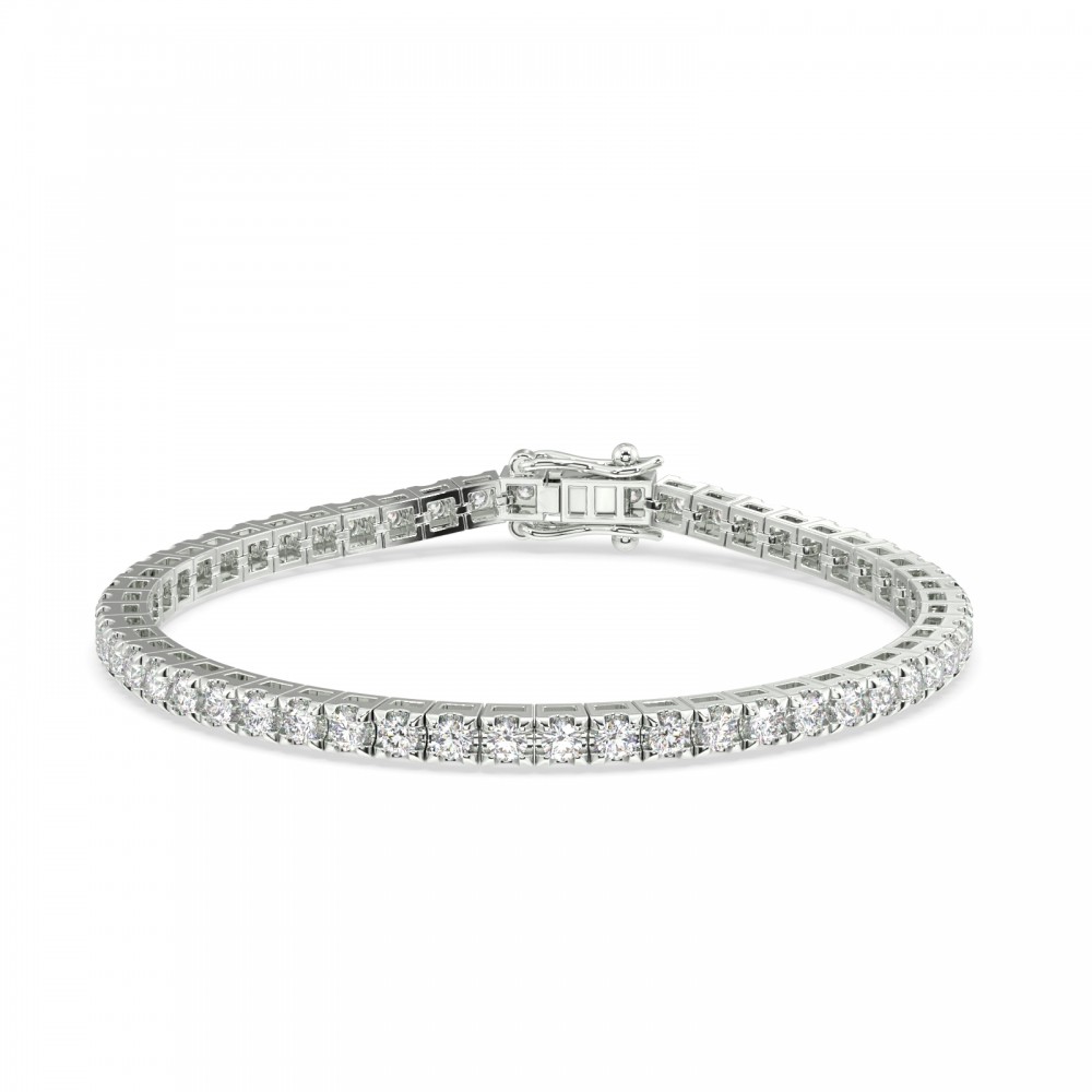 Tennis bracelet with 4.6 ct white diamonds