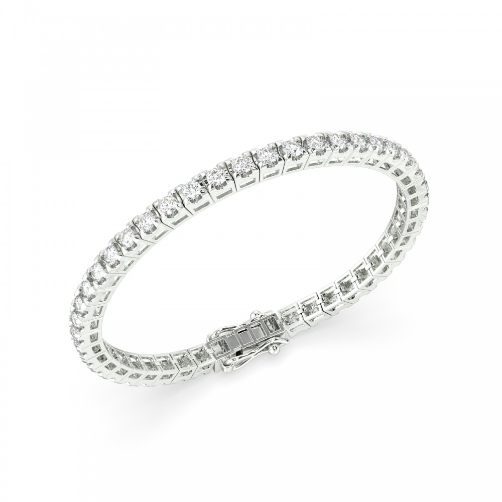 Tennis bracelet with 4.65 ct white diamonds