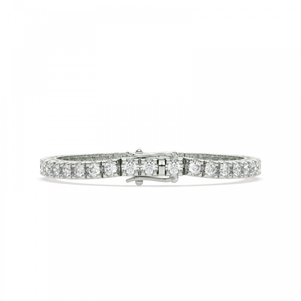 Tennis bracelet with 6.19 ct white diamonds