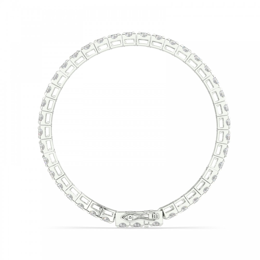 Tennis bracelet with 7.85 ct white diamonds