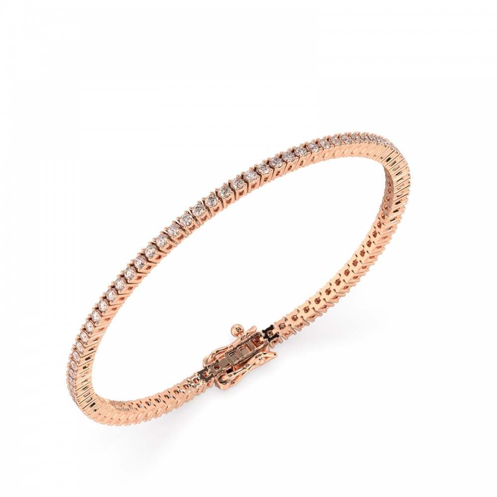 Tennis bracelet with 2.00 ct Brown diamonds