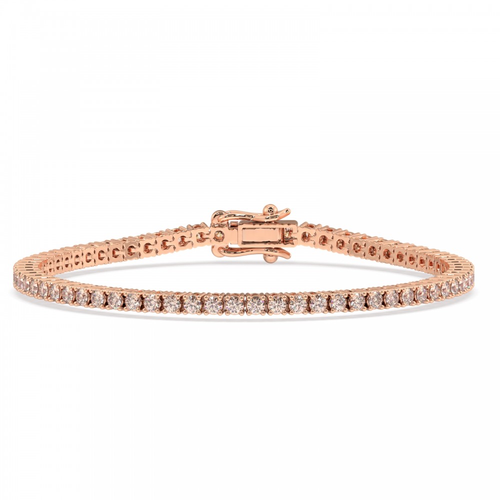 Tennis bracelet with 2.15 ct Brown Diamonds