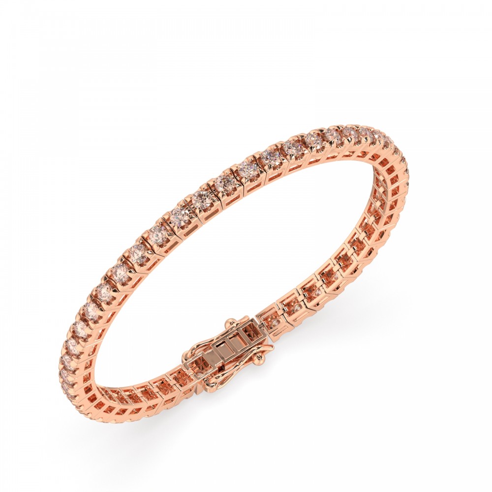 Tennis bracelet with 4.60 ct Brown Diamonds