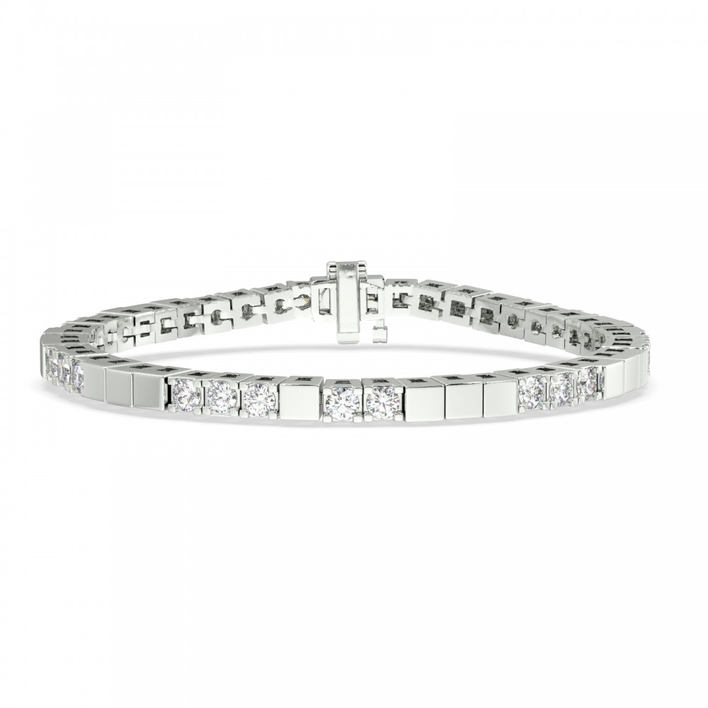 Tennis bracelet with 3.30 ct diamonds