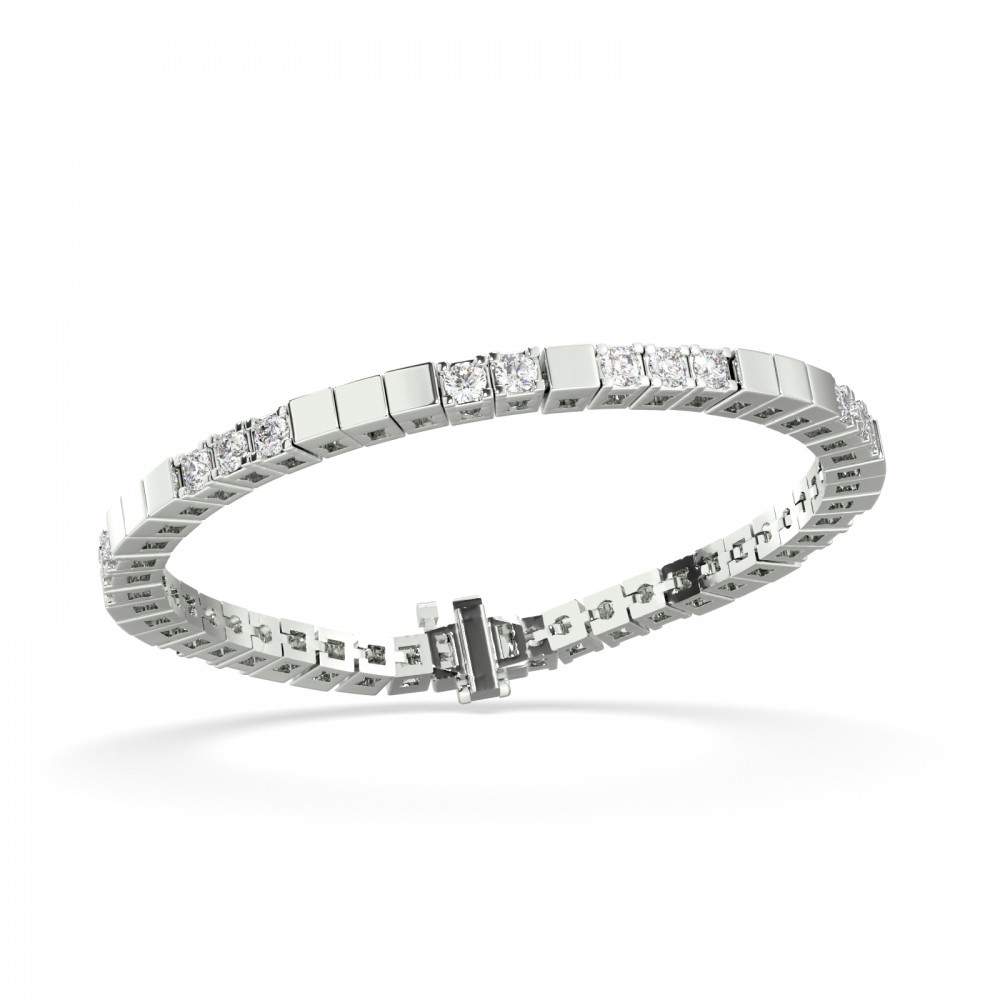 Tennis bracelet with 3.30 ct diamonds