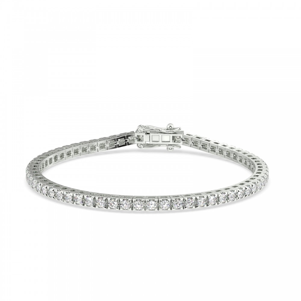 Tennis bracelet with 3.48 ct diamonds