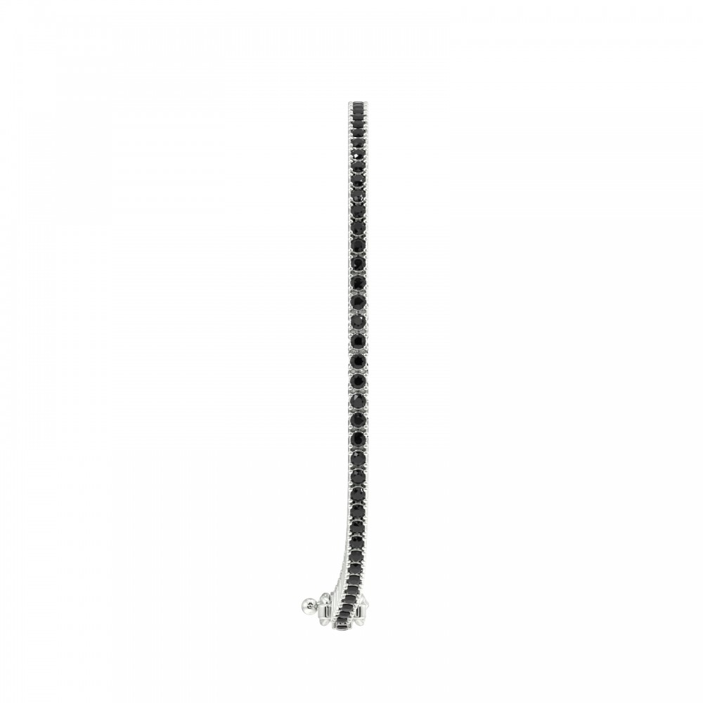 Tennis bracelet with 2.21 ct black diamonds