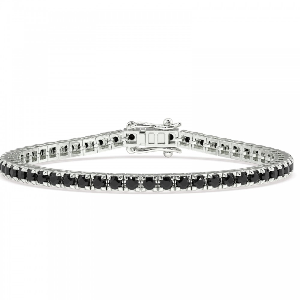 Tennis bracelet with 3.4 ct Black Diamonds