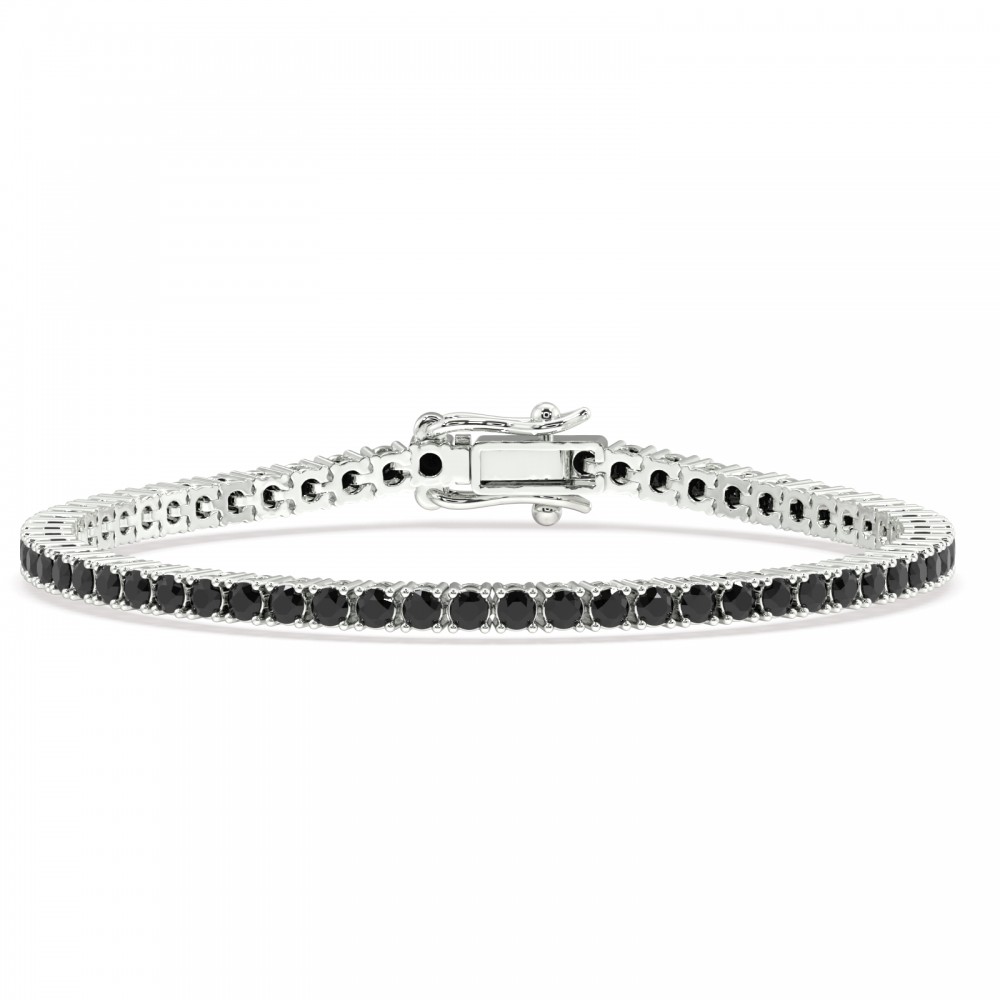 3.92 ct Black Diamond Tennis Bracelet