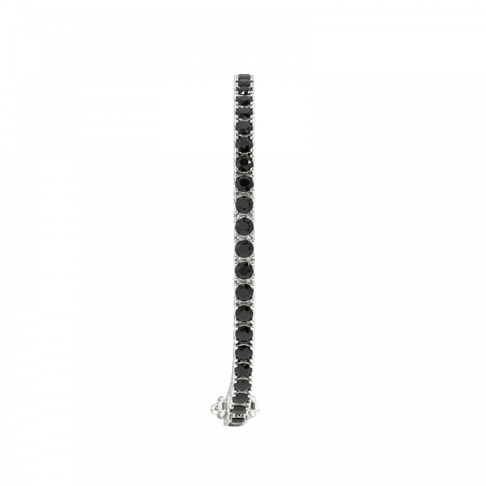 Tennis bracelet with 5.39 ct black diamonds