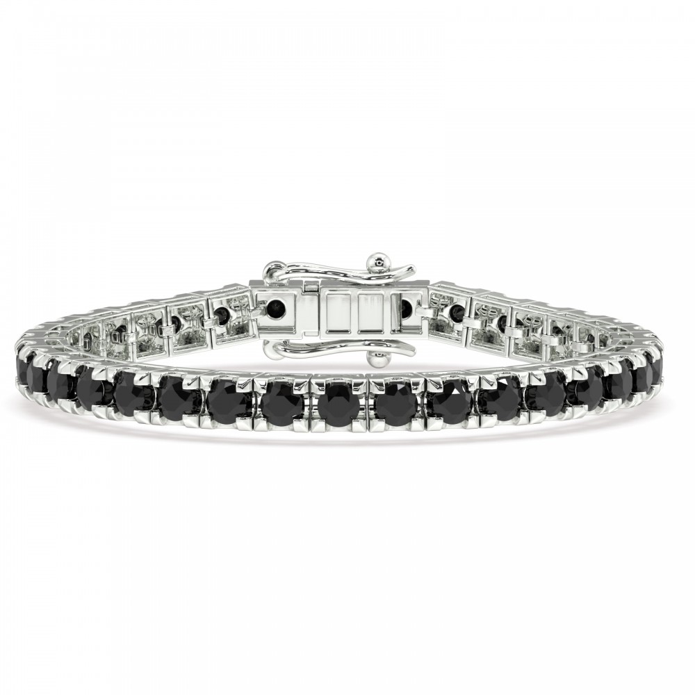 7.85 ct Black Diamond Tennis Bracelet