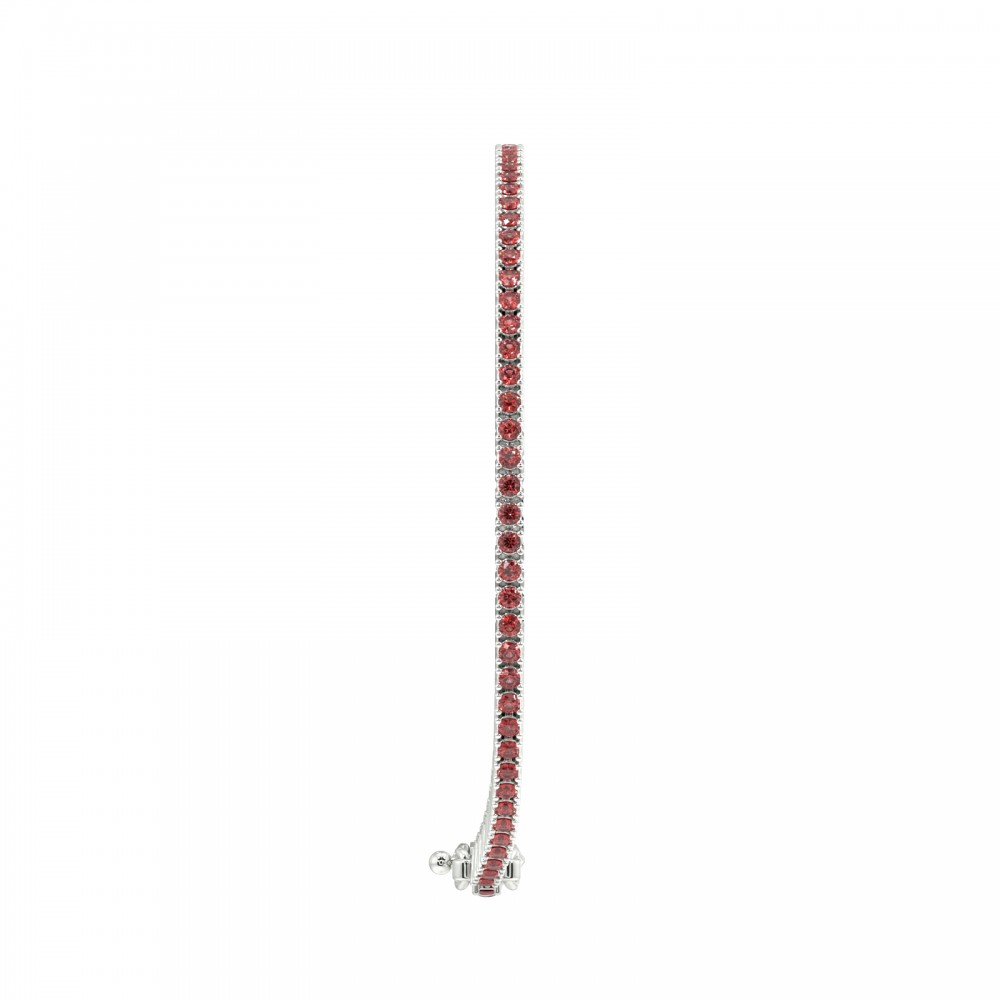 Tennis bracelet with 2.88 ct rubies
