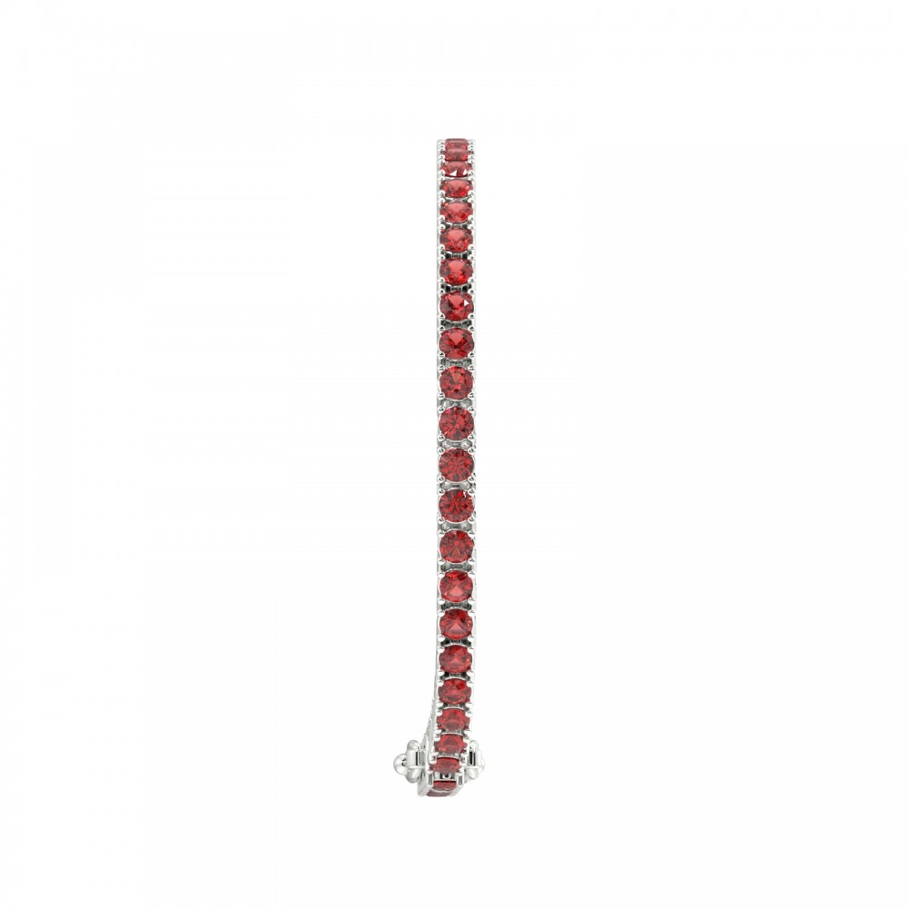 Tennis bracelet with 5.30 ct rubies