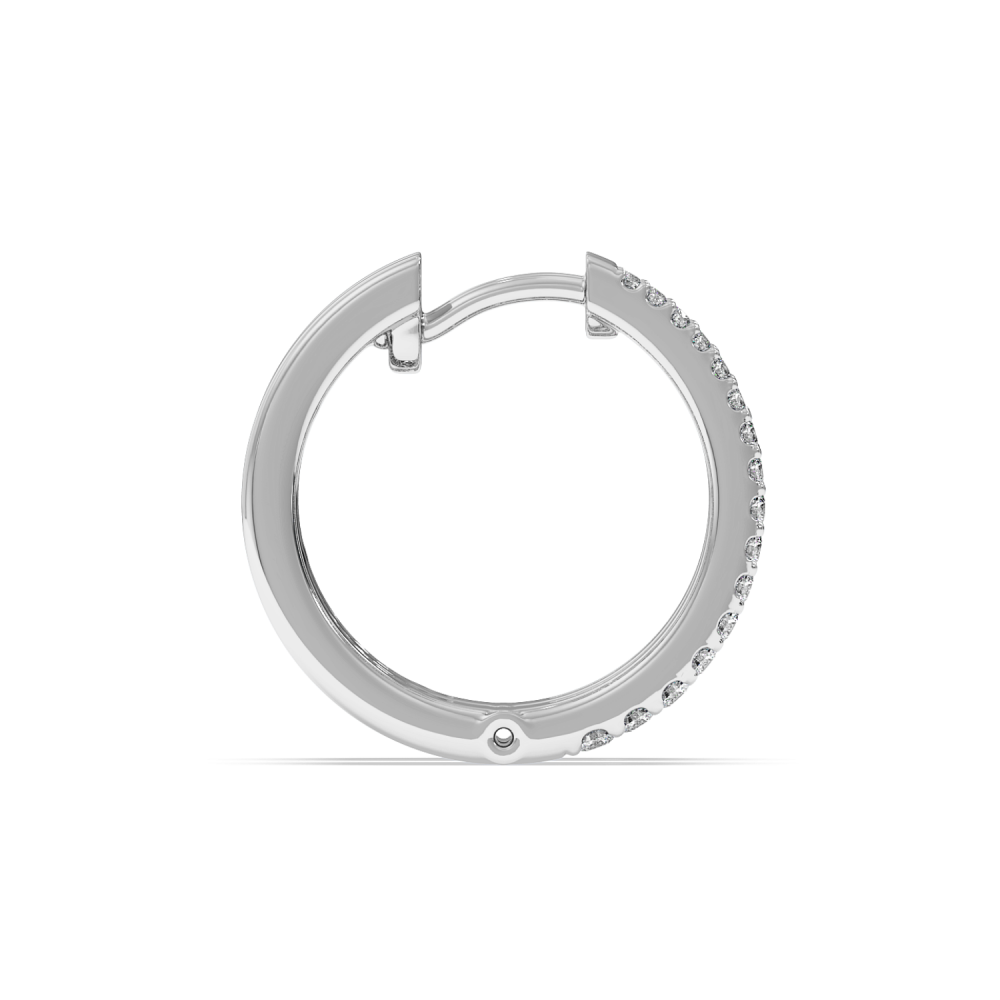 Earrings with 0.48ct Baget Diamonds and 0.62ct Round Diamonds