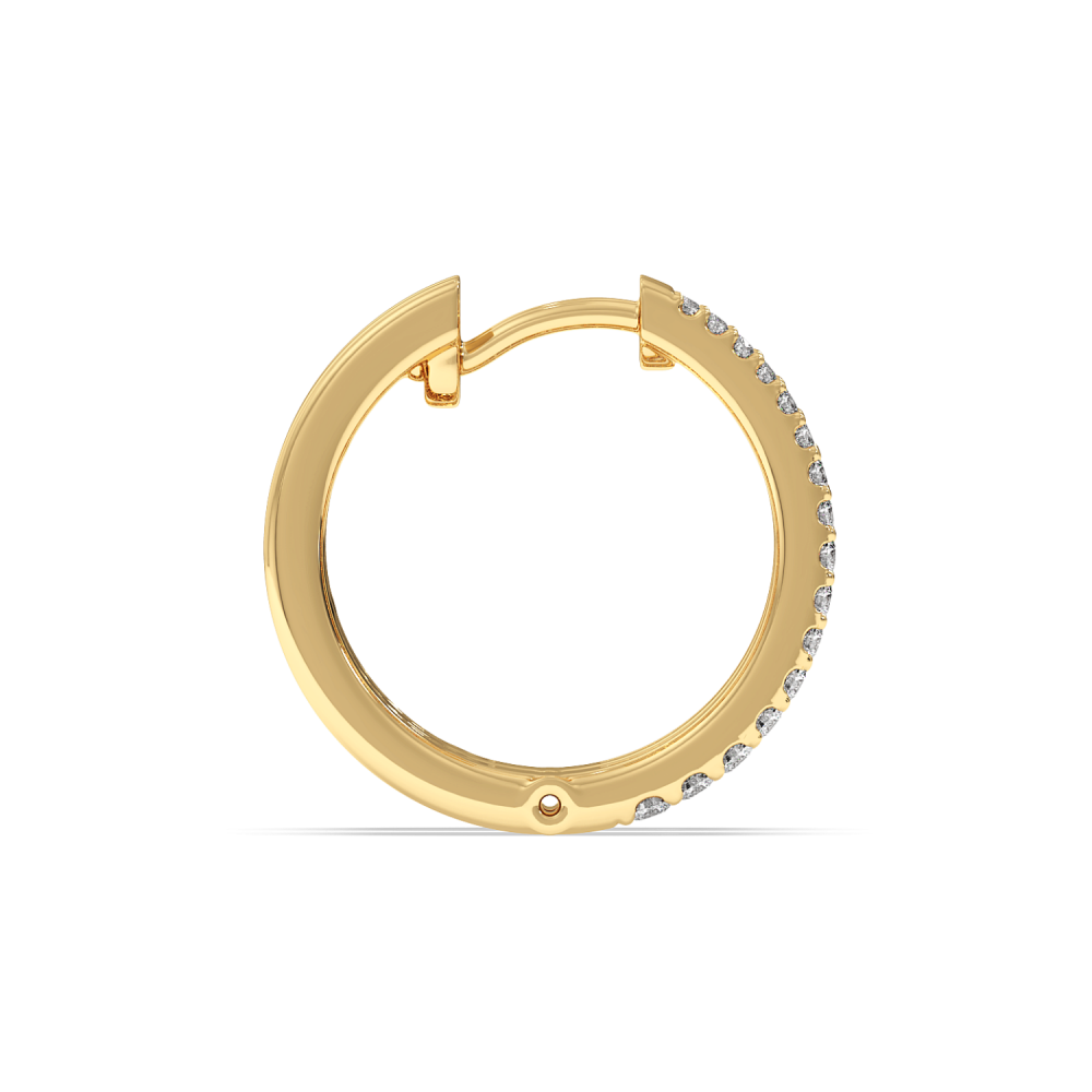 Earrings with 0.48ct Baget Diamonds and 0.62ct Round Diamonds