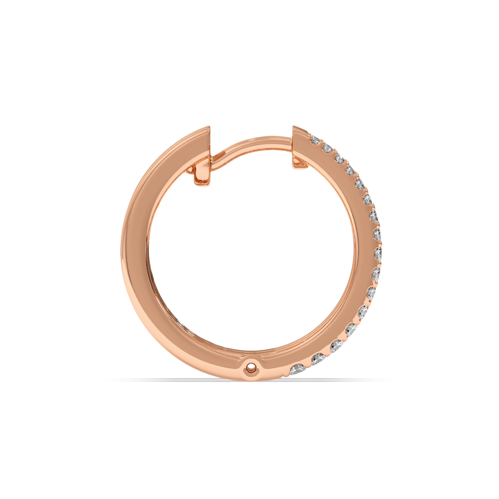 Earrings with 0.48ct Baget Diamonds and 0.62ct Round Diamonds