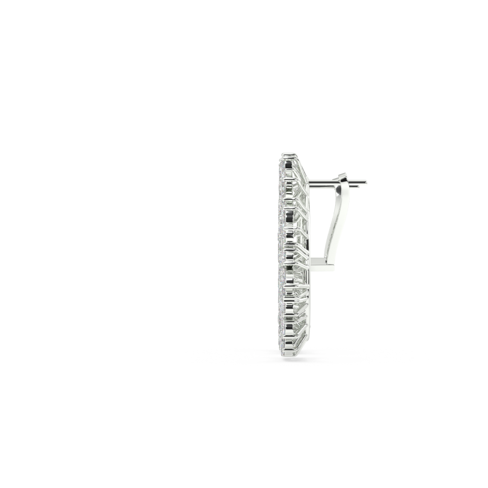 Earrings with 3.21ct Marquise Cut Diamonds, 1.66ct Pear Cut Diamonds and 0.61ct Round Diamonds