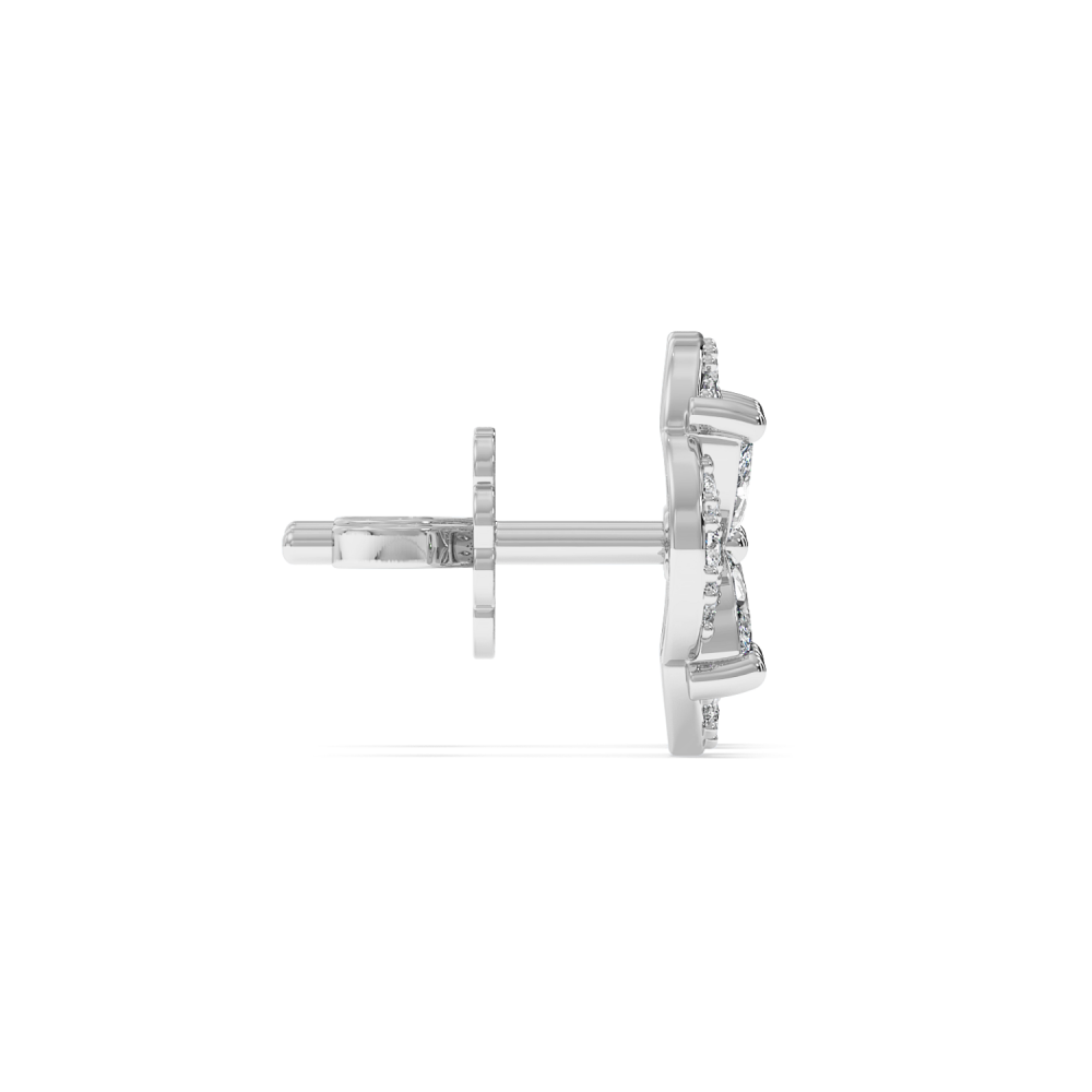 Earrings with 1.12 ct Marquise diamonds and 0.41 ct round diamonds