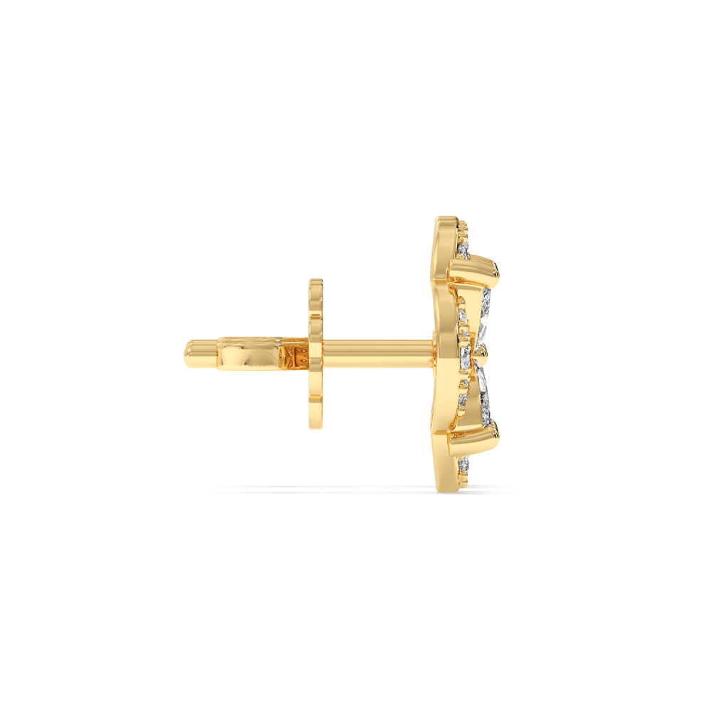 Earrings with 1.12 ct Marquise diamonds and 0.41 ct round diamonds