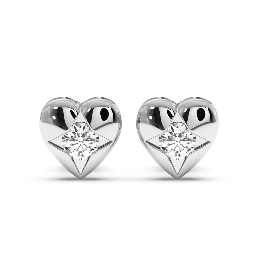 Heart earrings with Diamonds 0.19ct