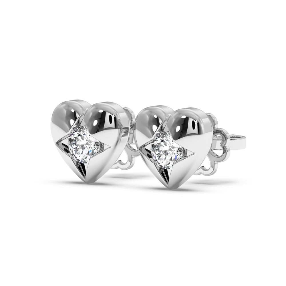 Heart earrings with Diamonds 0.19ct