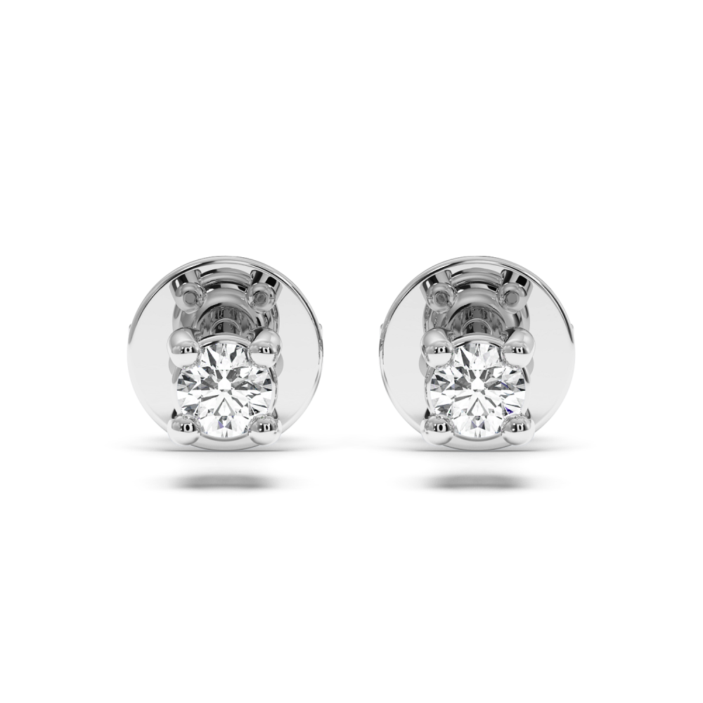 Solitaire Earrings with Diamonds 0.36 ct