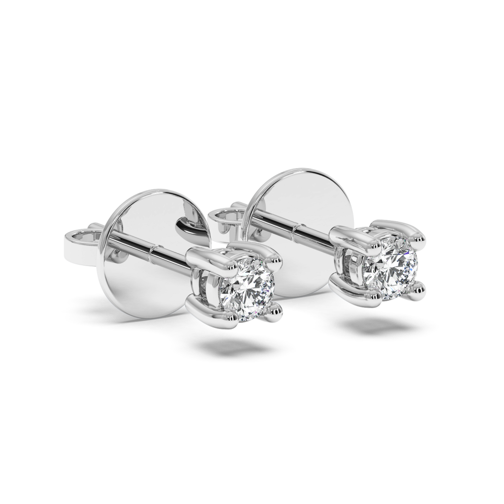 Solitaire Earrings with Diamonds 0.36 ct
