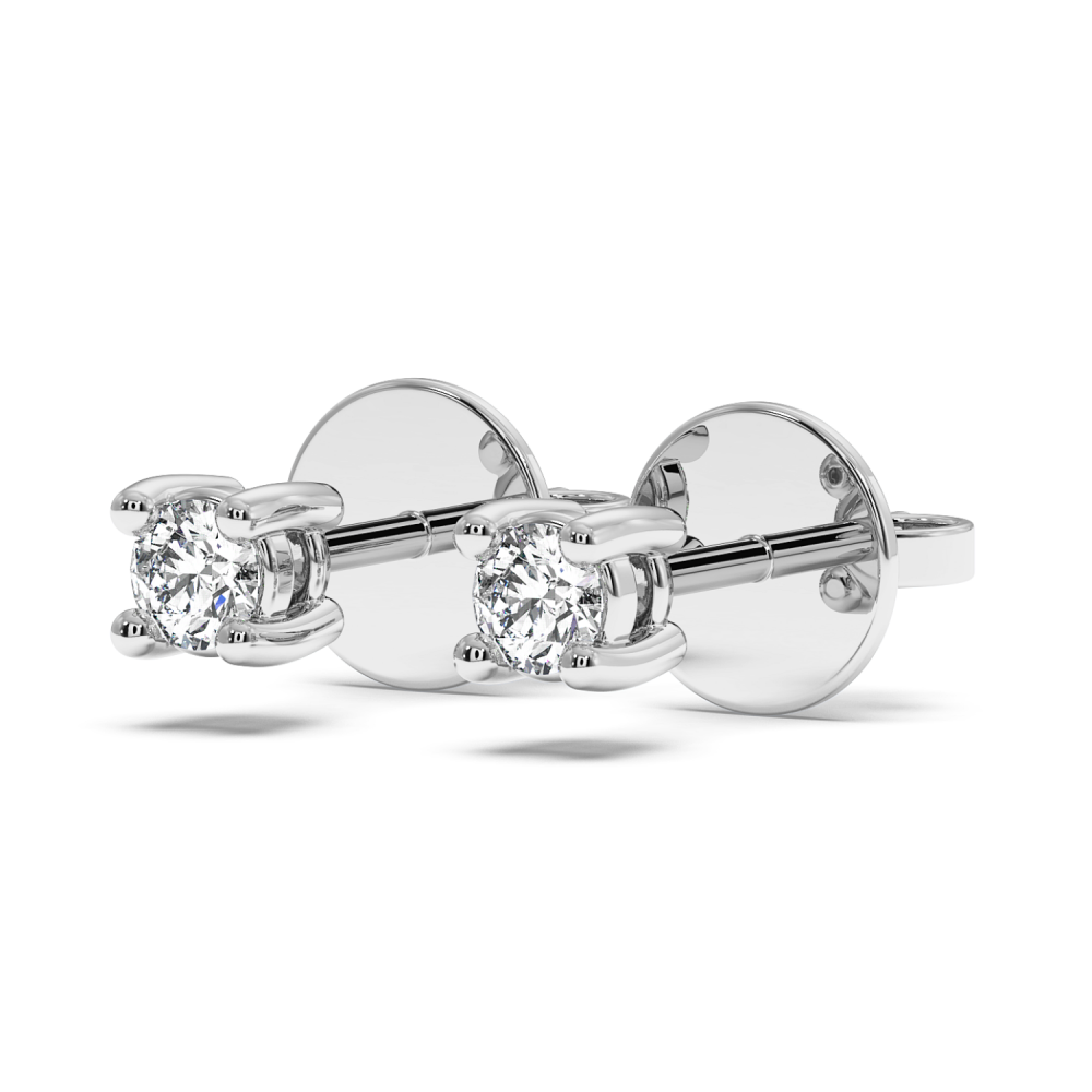 Solitaire Earrings with Diamonds 0.36 ct