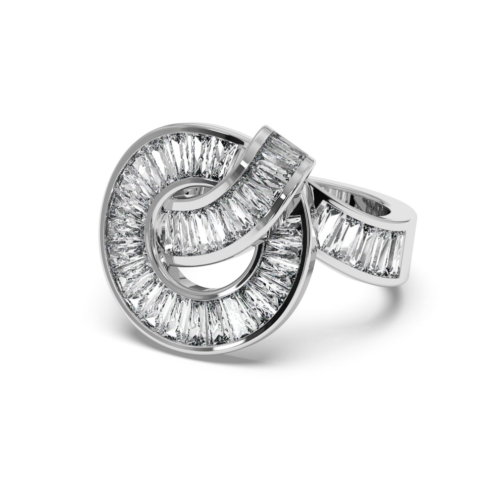 1.60 ct Baget diamond ring