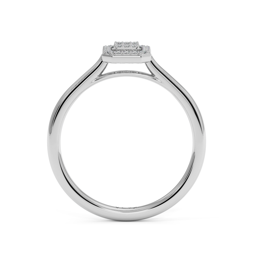 Ring with 0.04 ct Baget Diamonds and 0.16 ct round diamonds