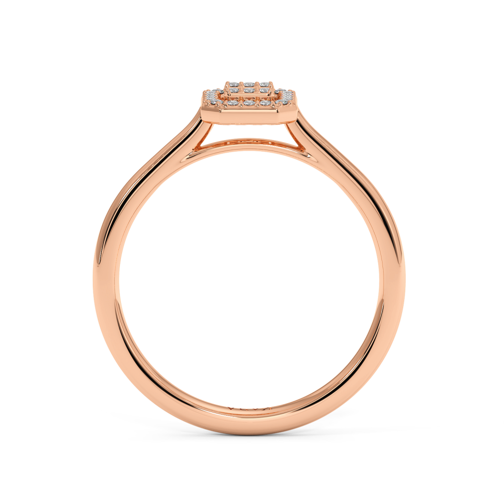 Ring with 0.04 ct Baget Diamonds and 0.16 ct round diamonds