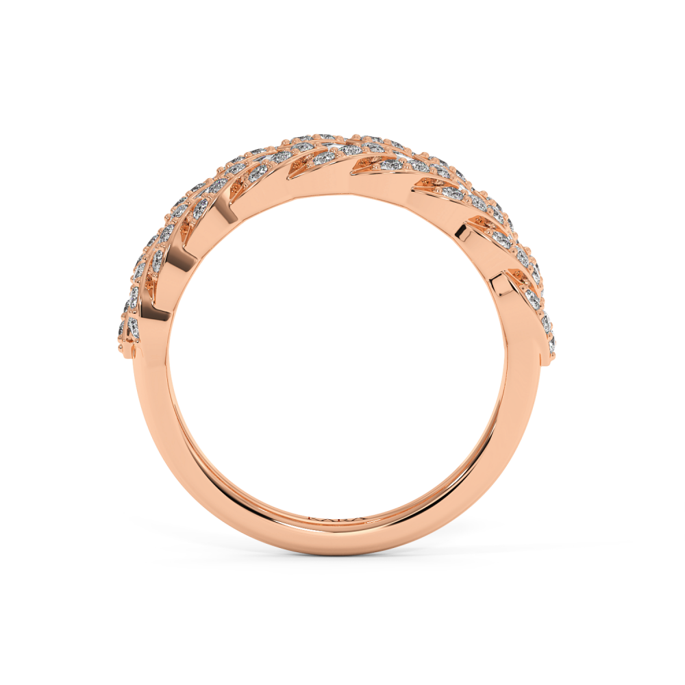 Ring with 0.56ct Baget Diamonds and 0.35ct Round Diamonds