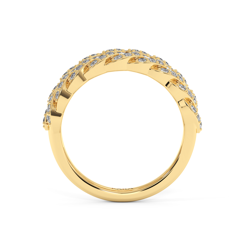 Ring with 0.56ct Baget Diamonds and 0.35ct Round Diamonds