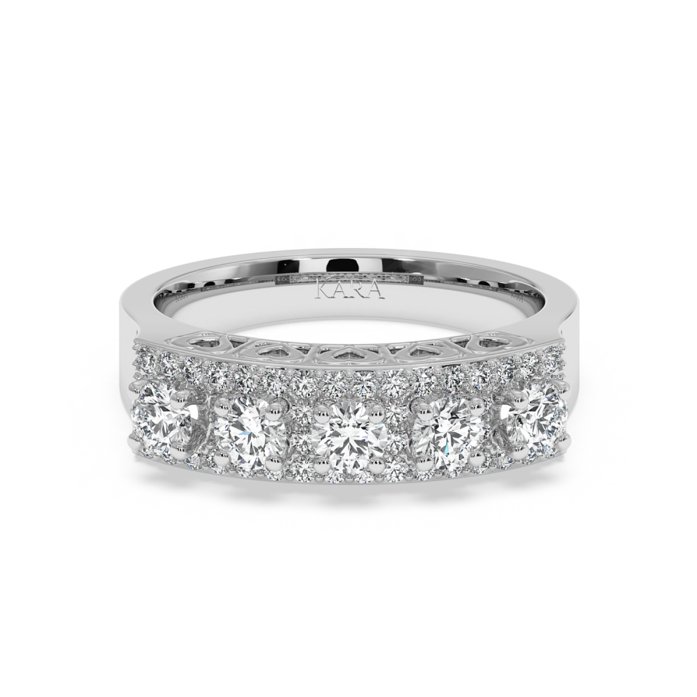 Ring with 0.96 ct center diamond and 0.44 ct diamonds