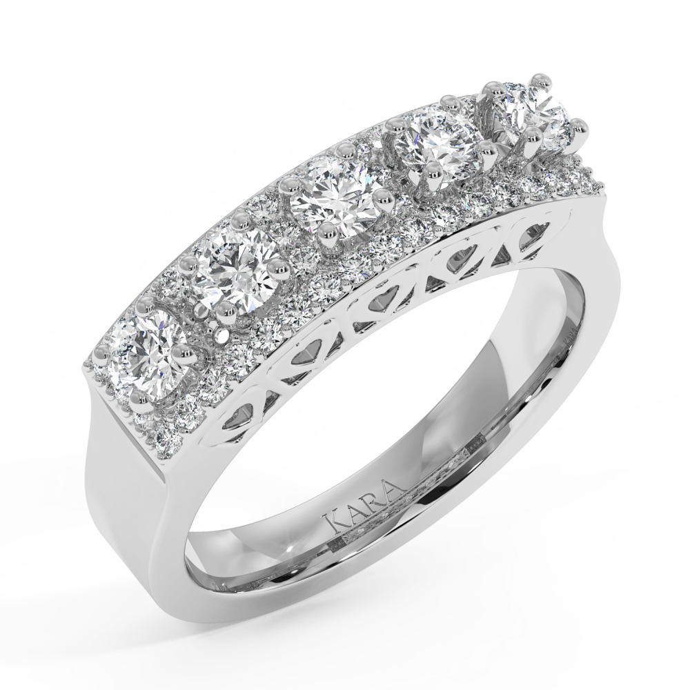 Ring with 0.96 ct center diamond and 0.44 ct diamonds