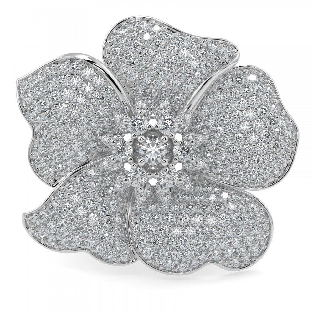 3.40 ct Royal Bloom Ring with Diamonds