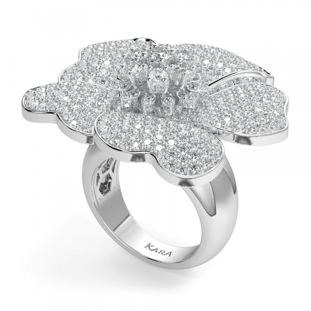 3.40 ct Royal Bloom Ring with Diamonds
