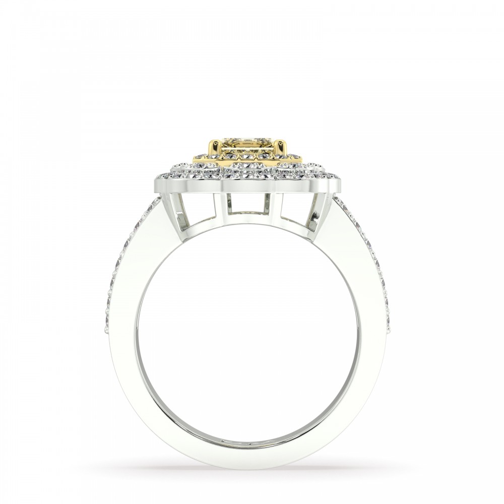 Ring with 0.92ct Fancy Diamonds and 0.65ct Diamonds