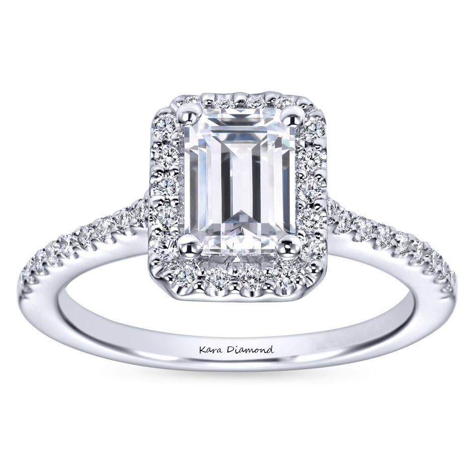 Engagement ring with central diamond of 0.70 ct and side diamonds of 0.40 ct