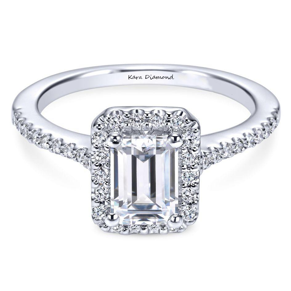 Engagement ring with central diamond of 0.70 ct and side diamonds of 0.40 ct