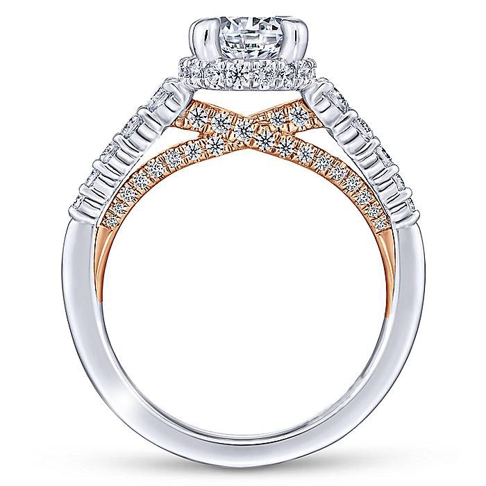 Engagement ring with central diamond of 0.70 ct and side diamonds of 0.50 ct