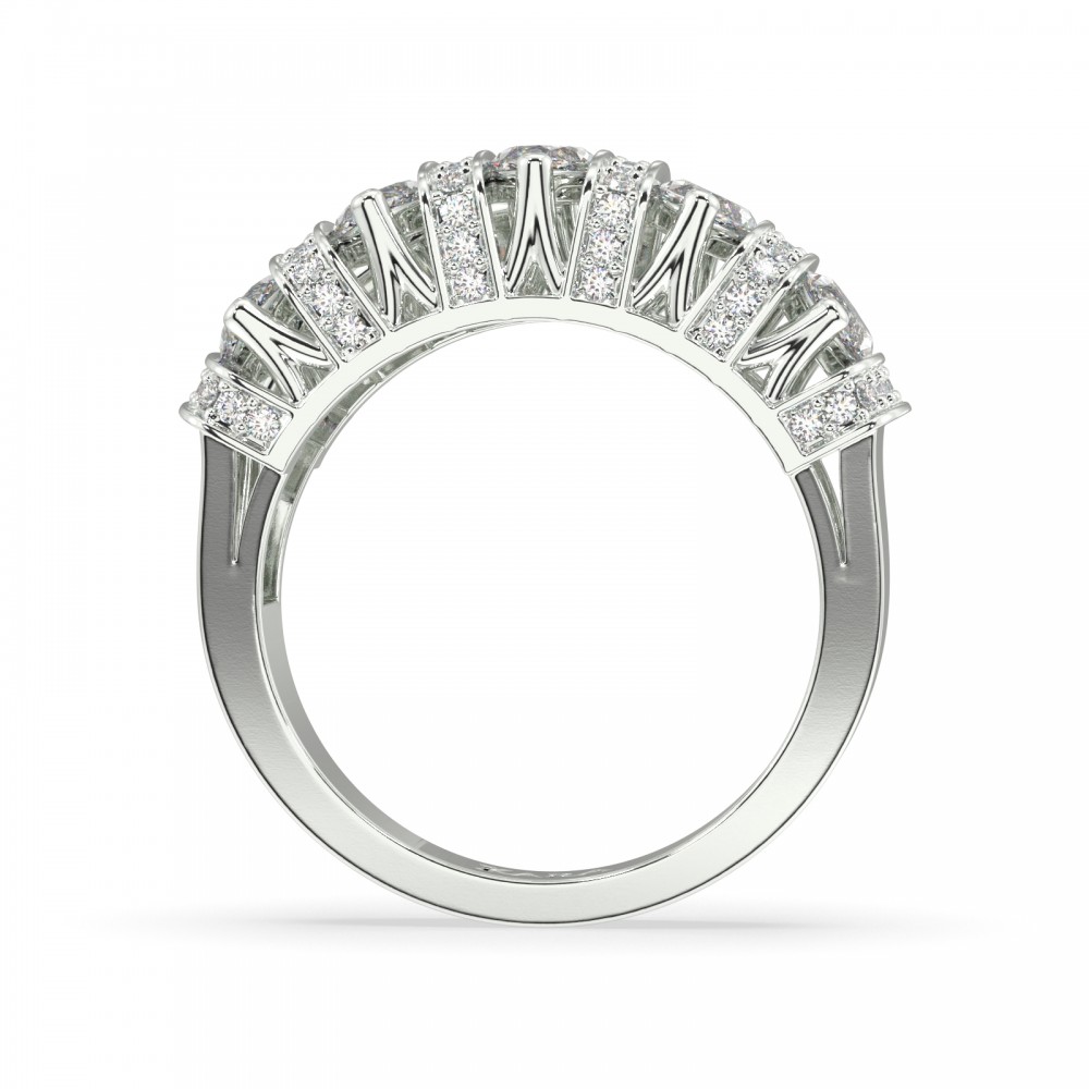 Ring with 1.21 ct Marquise diamonds and 0.23 ct round diamonds