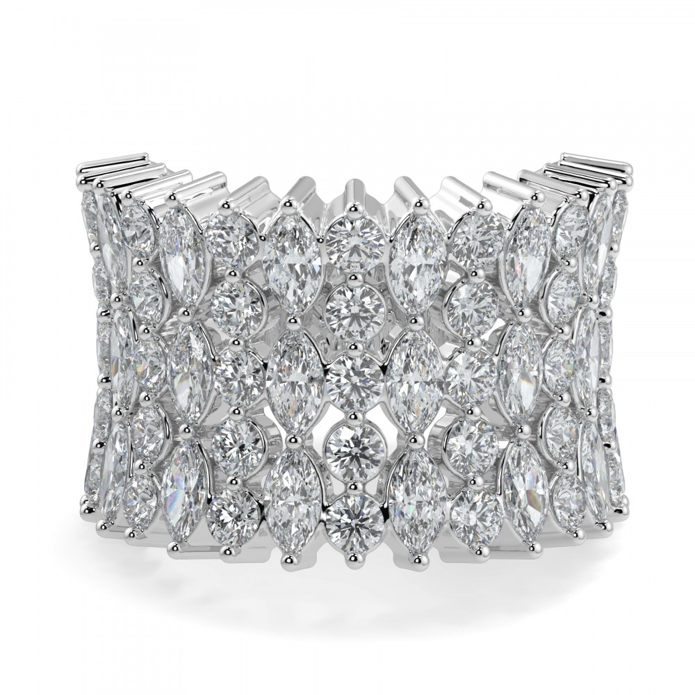 Ring with 1.82 ct Marquise Diamonds and 1.44 ct round diamonds