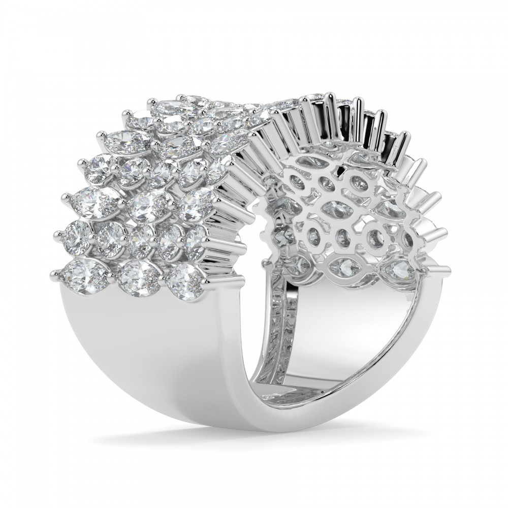Ring with 1.82 ct Marquise Diamonds and 1.44 ct round diamonds