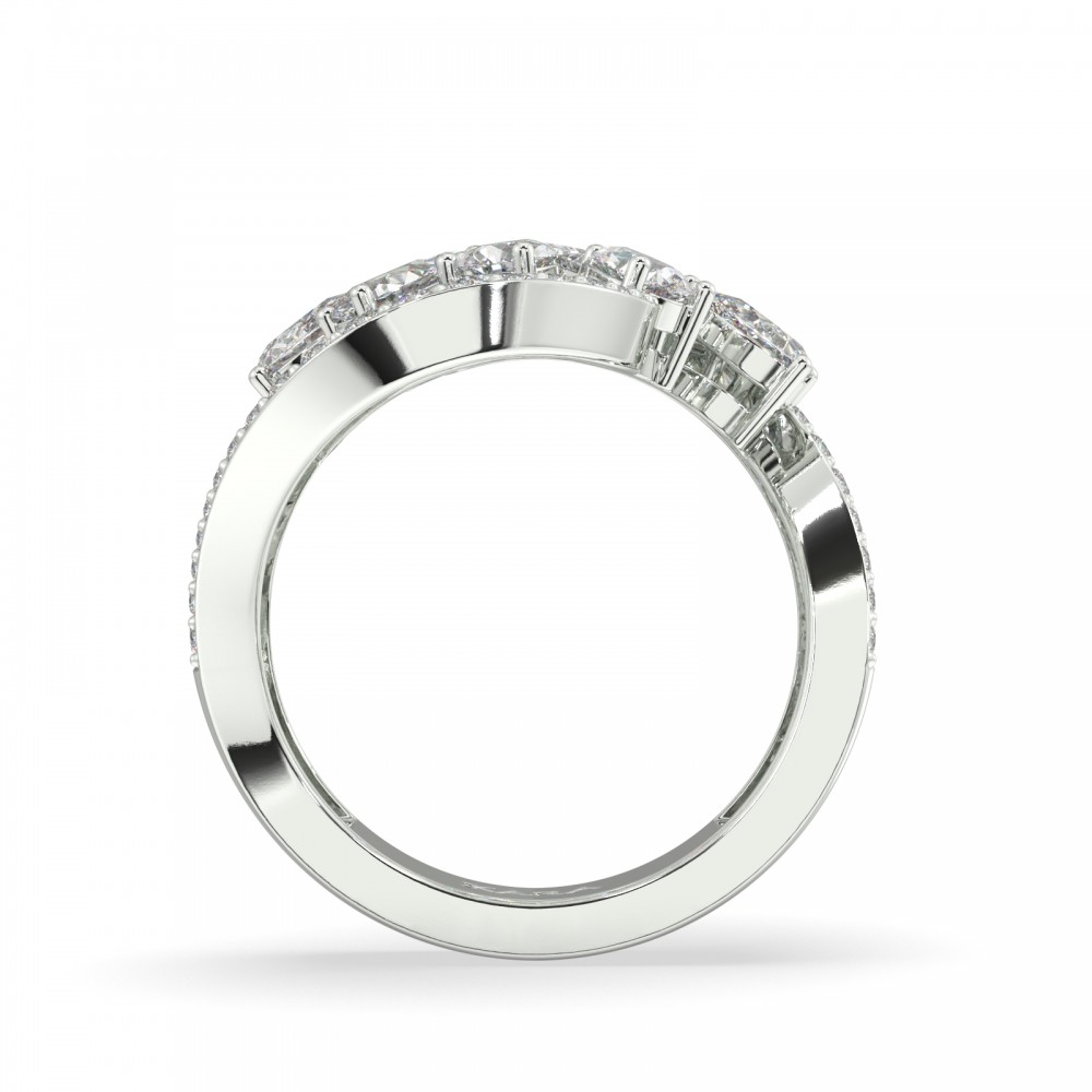 1.35 ct Pear Cut diamond ring with 1.00 ct round diamonds