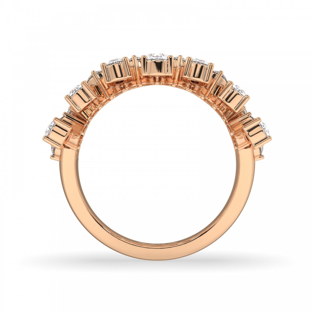 Ring with 2.32ct Pear Cut Diamonds and 1.62ct Round Diamonds