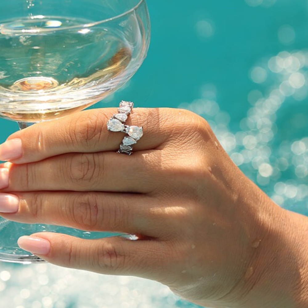 3.49 ct Pear diamond ring