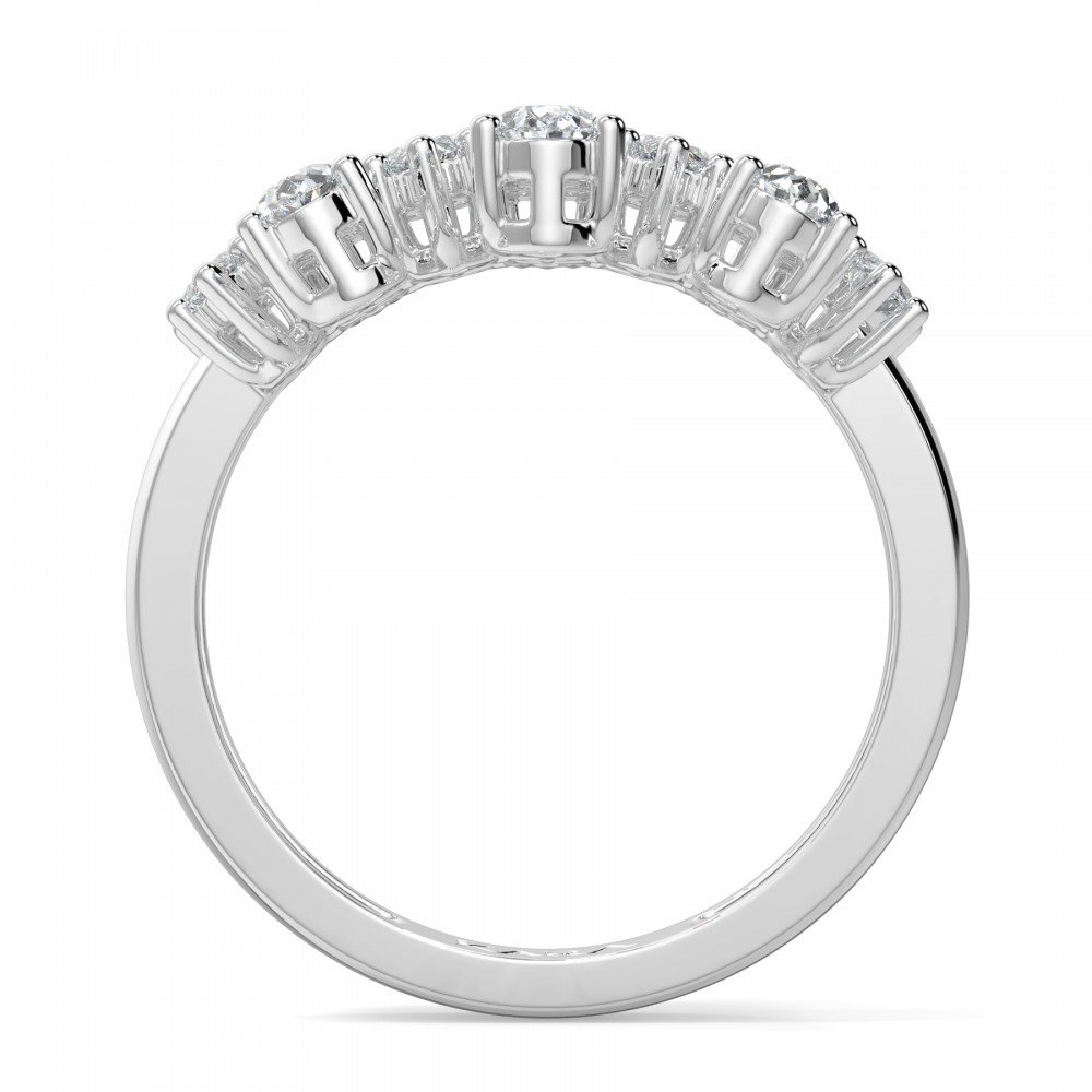 1.05 ct Pear/ Marquise diamond ring with 0.30 ct round diamonds